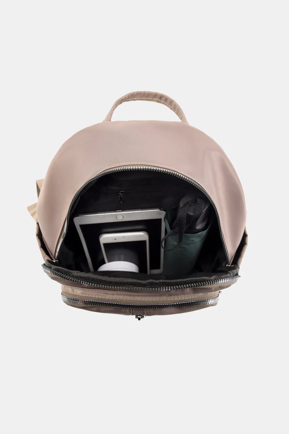 *APP EXCLUSIVE* Faux Leather Nylon Backpack