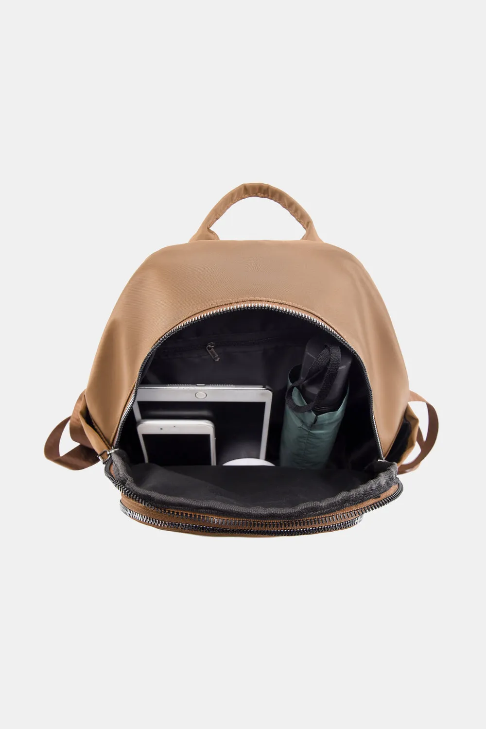 *APP EXCLUSIVE* Faux Leather Nylon Backpack