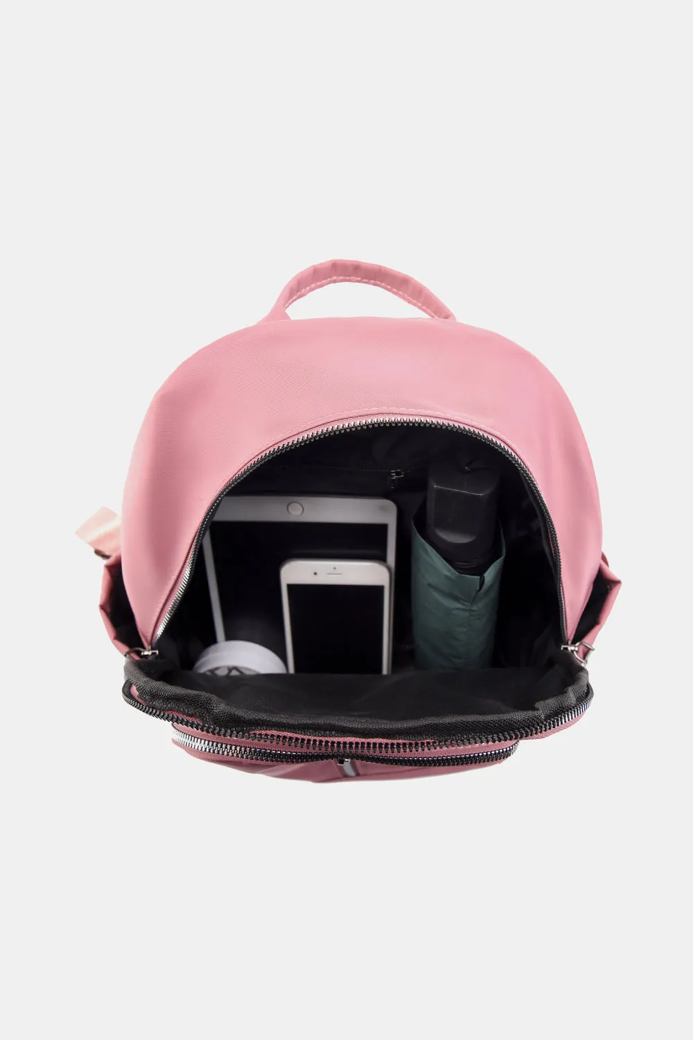 *APP EXCLUSIVE* Faux Leather Nylon Backpack