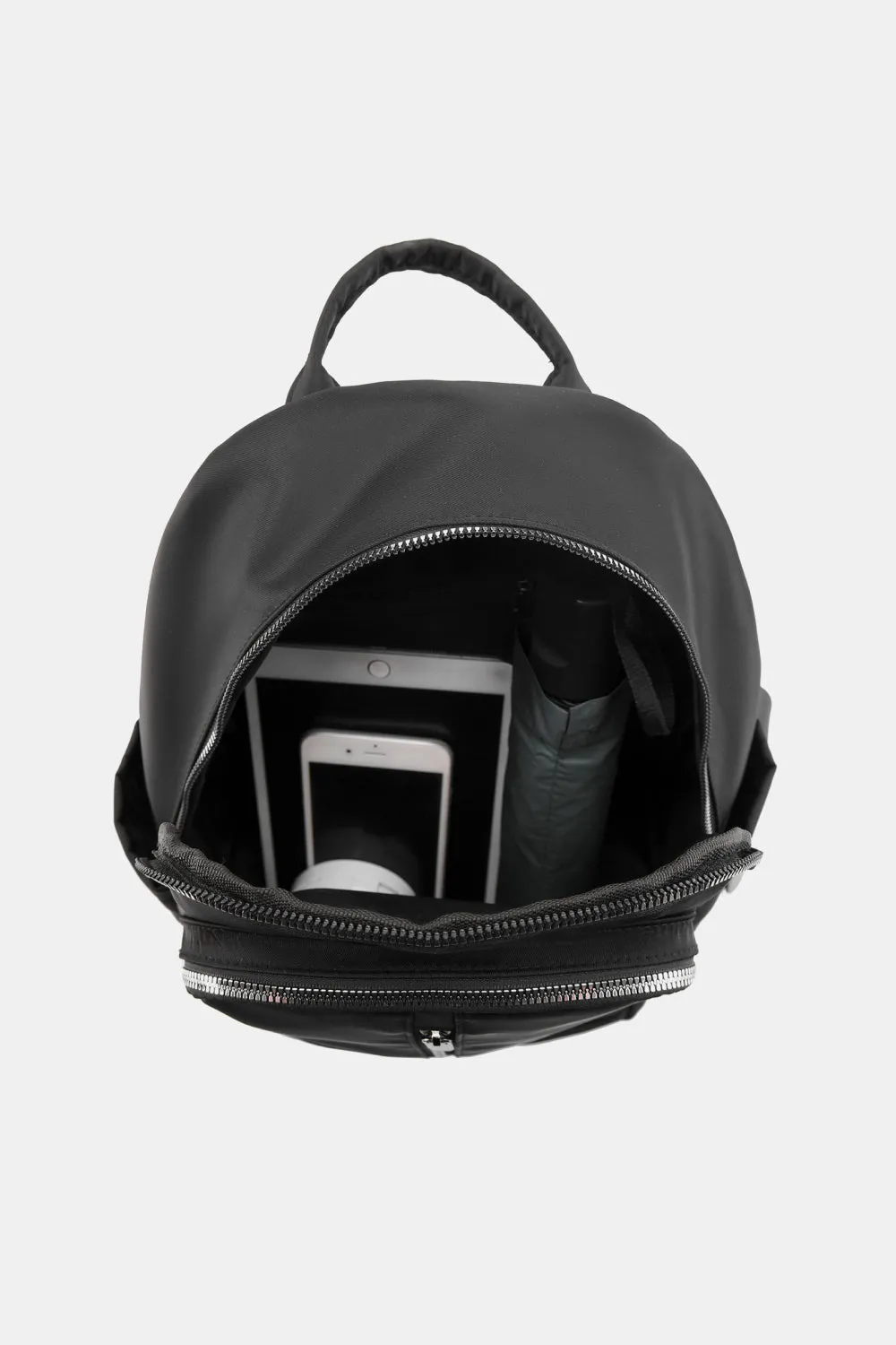 *APP EXCLUSIVE* Faux Leather Nylon Backpack