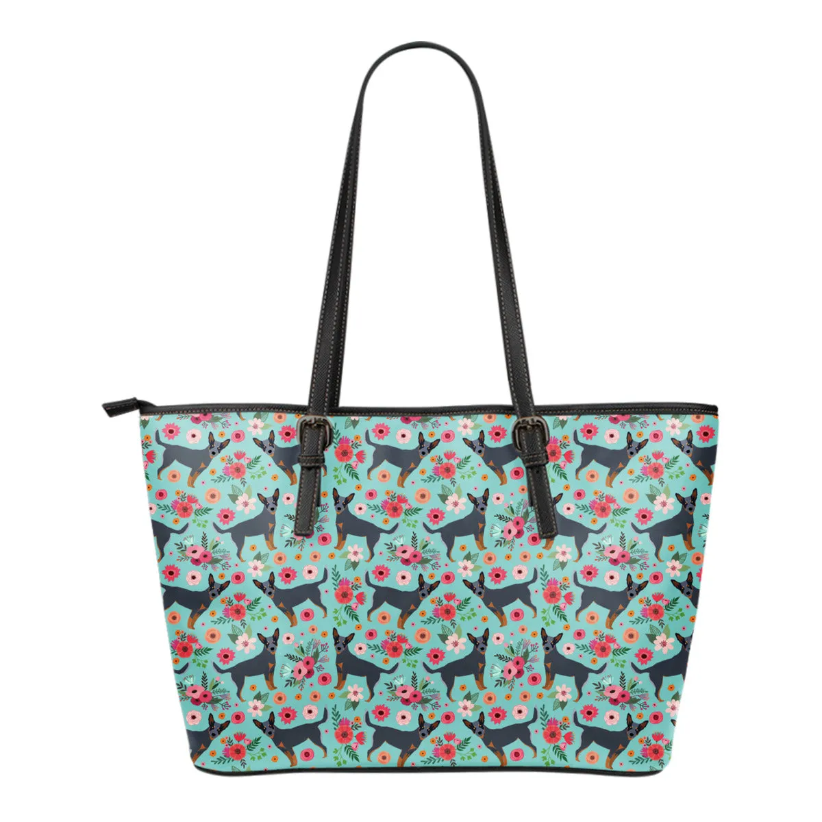 Australian Cattle Dog Flower Tote Bag