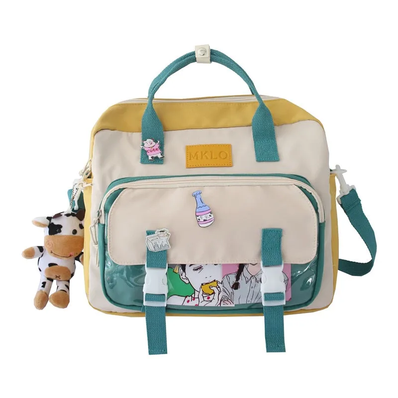 Back to school backpack Mini Canvas Teenager Girls For Female Student Patchwork Kawaii Small Rucksacks Mochila