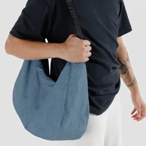 Baggu Large Nylon Crescent Bag in Digital Denim