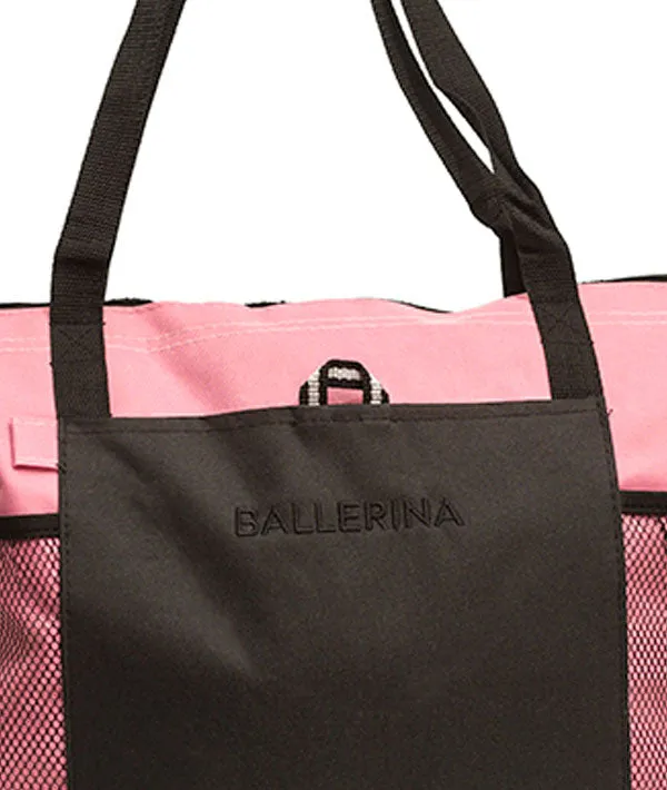 Ballerina Embroidered Tote Bag