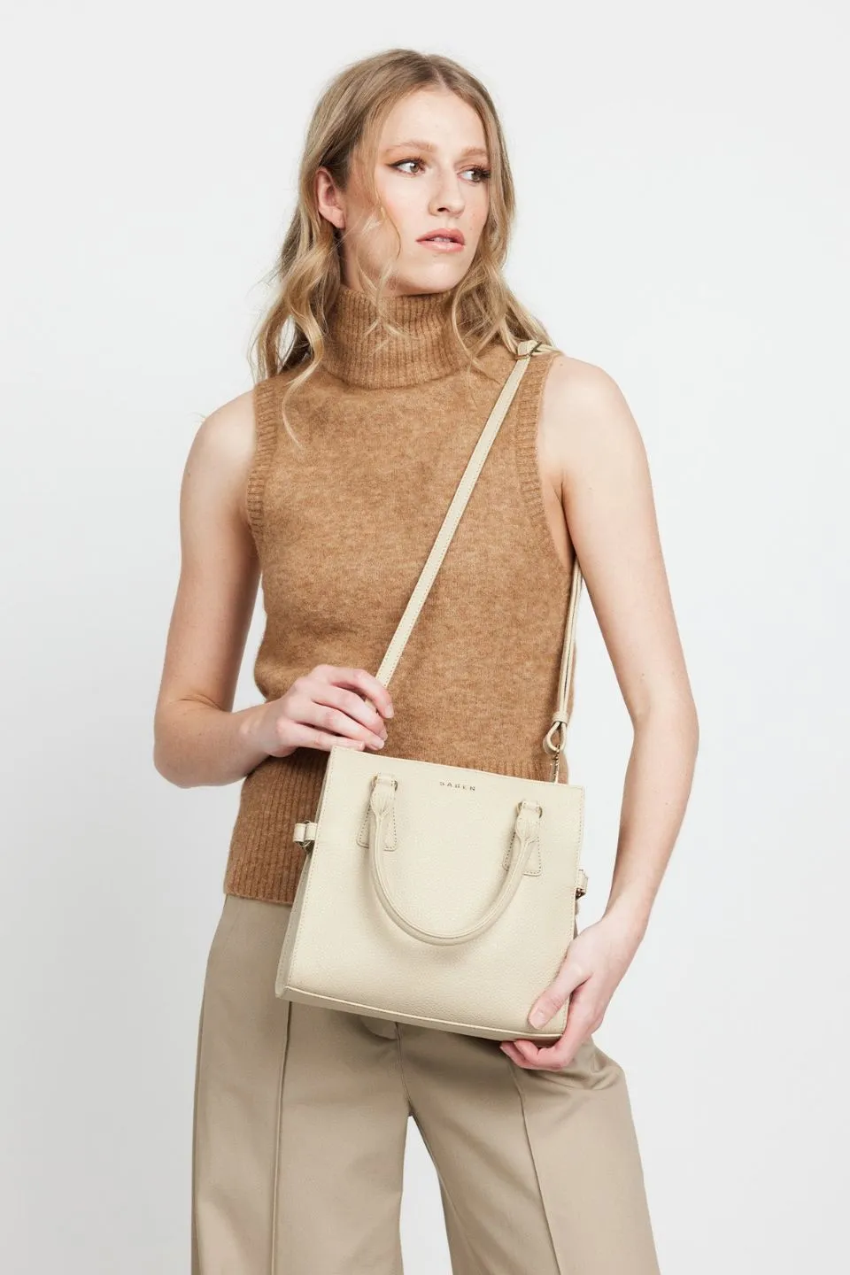 Beau Biscotti Leather Suede Side Crossbody Bag