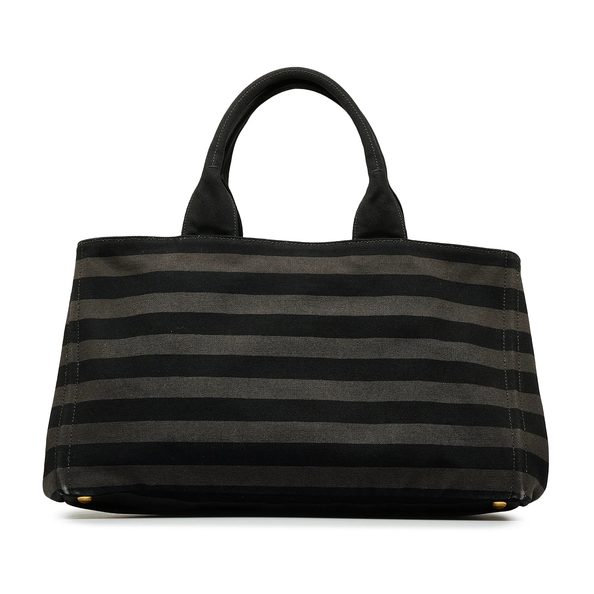 Black Prada Canapa Righe Tote