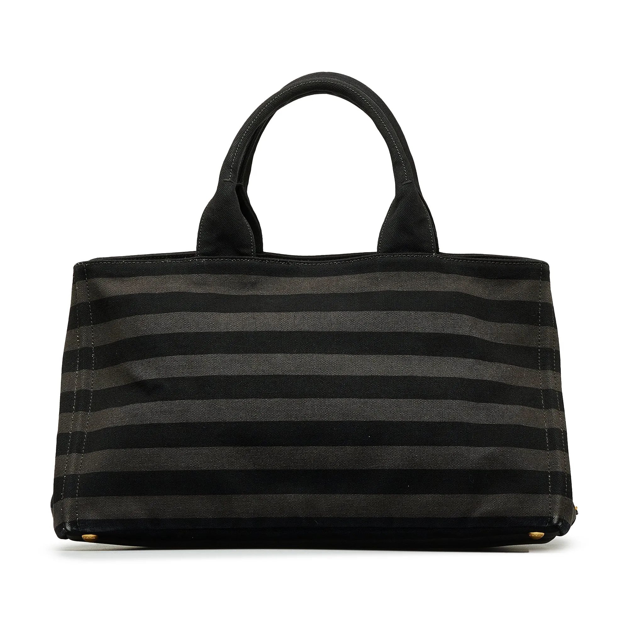 Black Prada Canapa Righe Tote