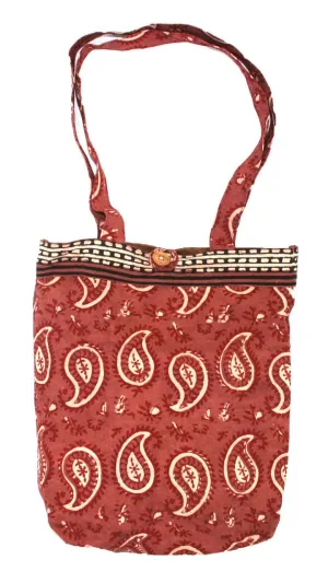 Block Printed Cotton Dabu College Tote Bag 15 x 15