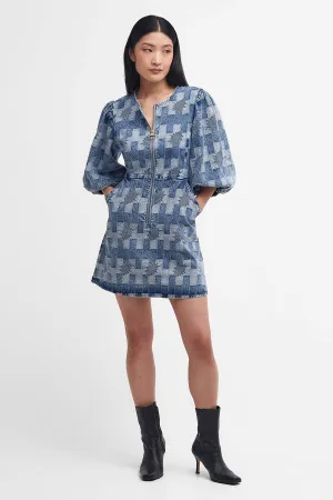 Bowhill Patchwork Denim Mini Dress