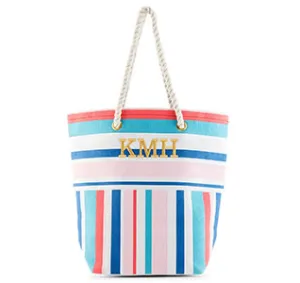 Bright Stripes Bridesmaid Tote Bag