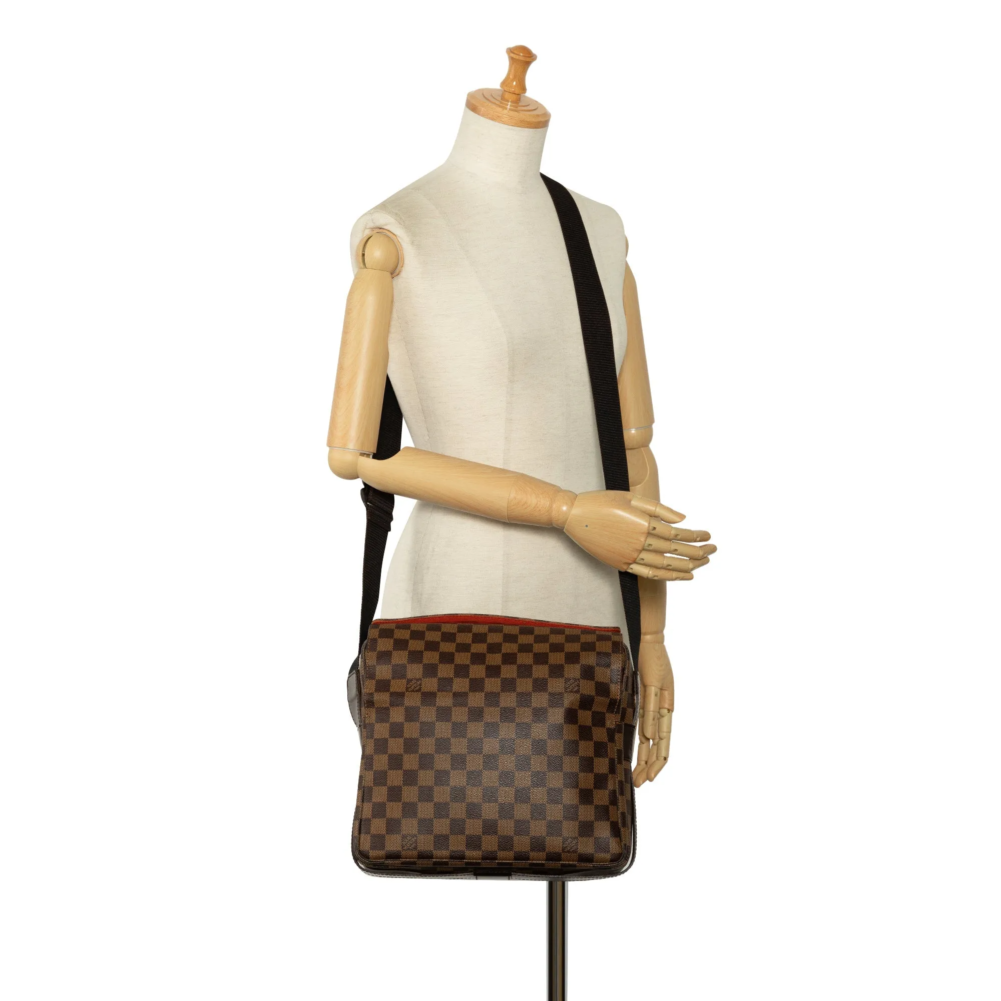 Brown Louis Vuitton Damier Ebene Naviglio Crossbody Bag