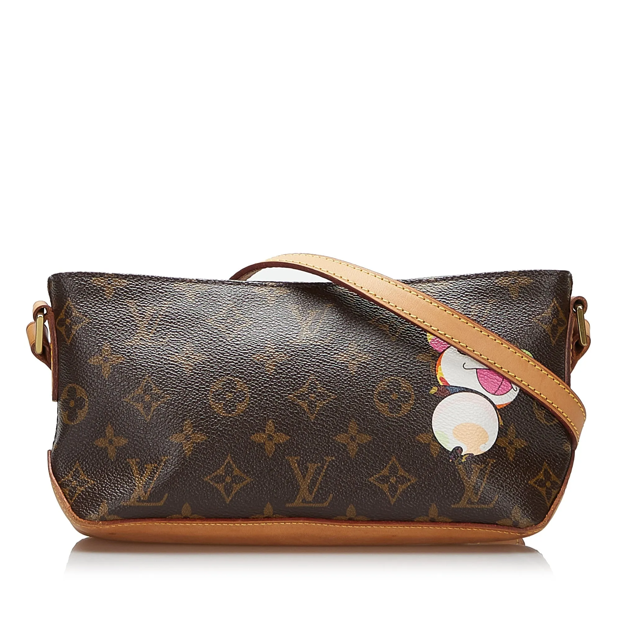 Brown Louis Vuitton Monogram Panda Trotteur Takashi Murakami Crossbody Bag