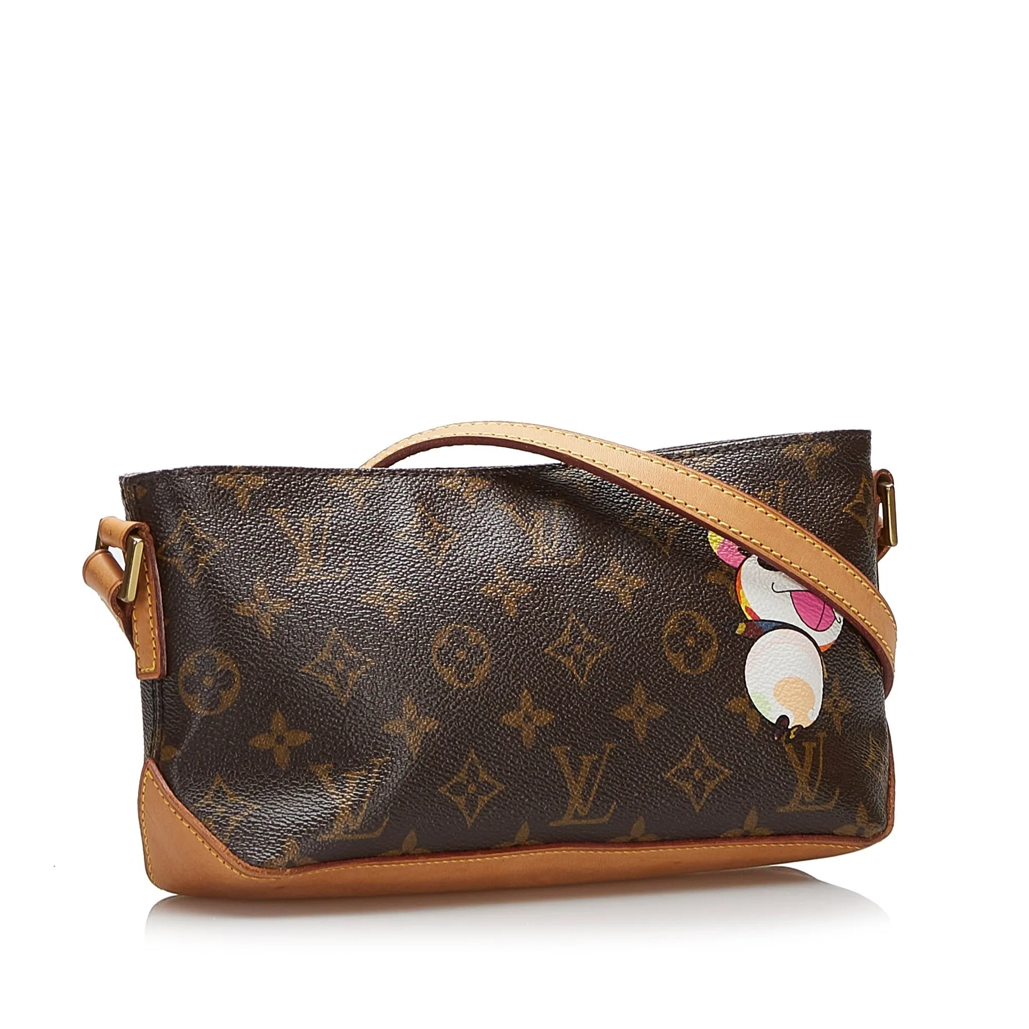 Brown Louis Vuitton Monogram Panda Trotteur Takashi Murakami Crossbody Bag