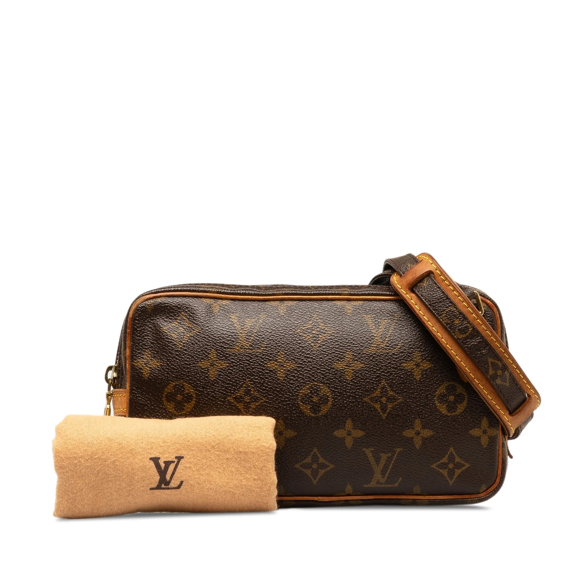 Brown Louis Vuitton Monogram Pochette Marly Bandouliere Crossbody Bag