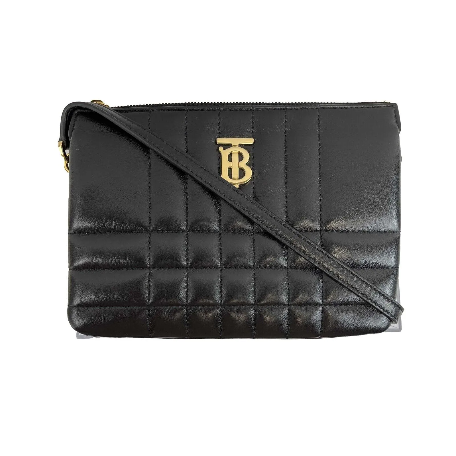 BURBERRY - Lola Double Pouch Quilted Leather Crossbody