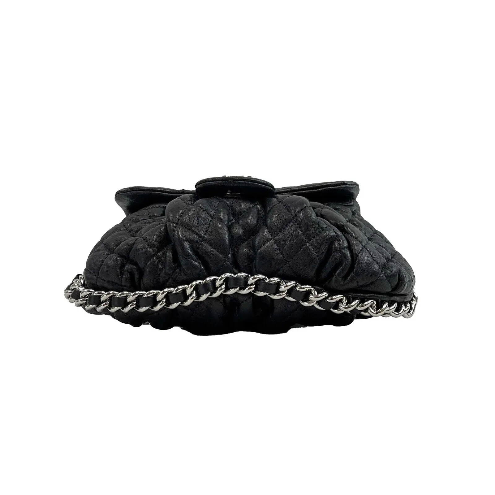 Chanel - Excellent - CC Washed Lambskin Quilted Chain Around Crossbody