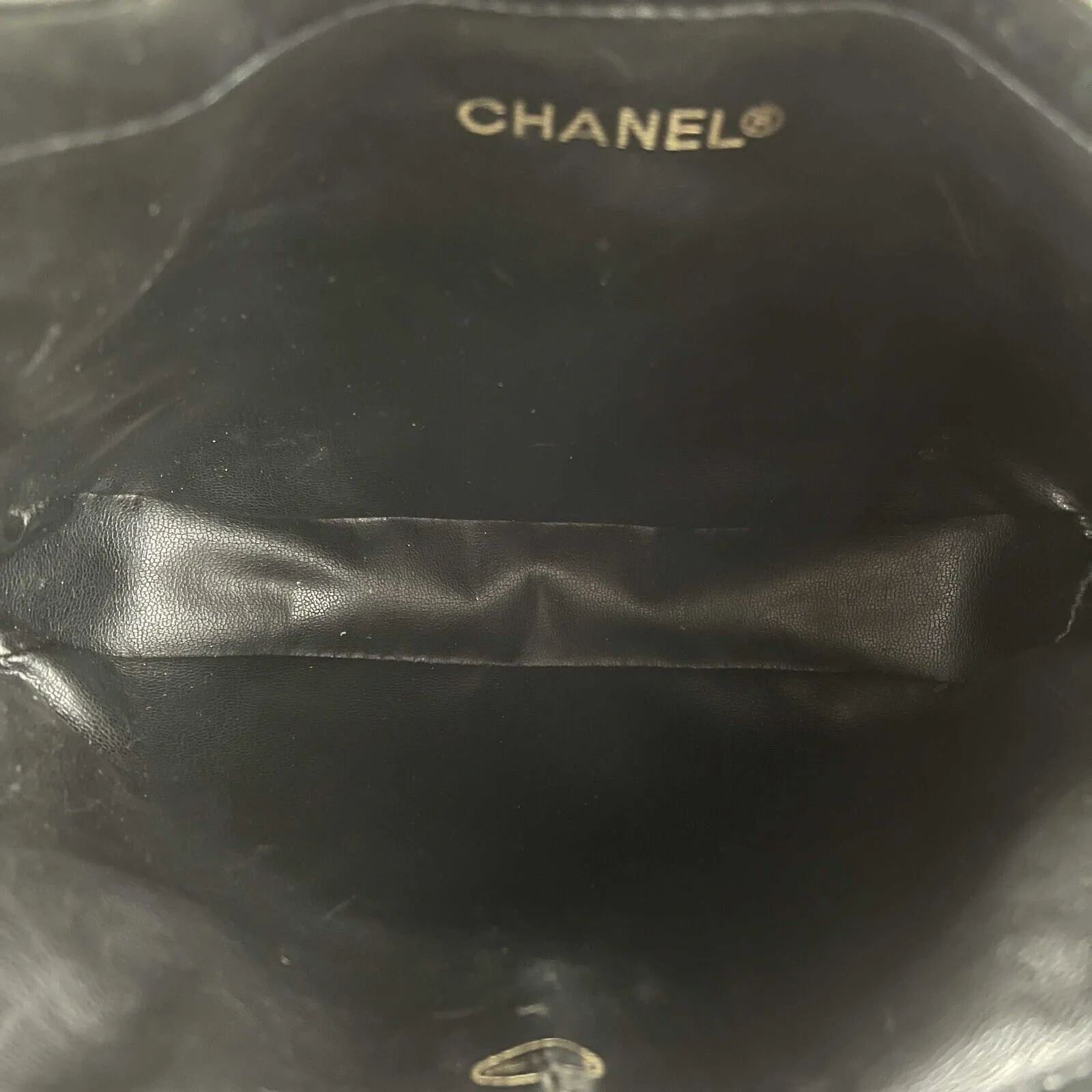 CHANEL - Vintage Quilted Lambskin Supermodel Black Medium CC Shoulder Bag