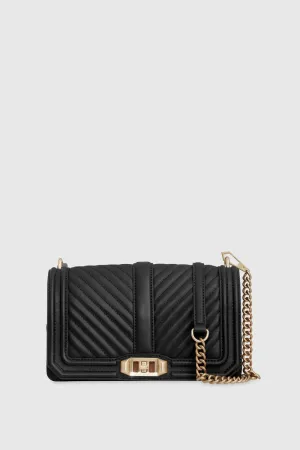 Chevron Quilted Love Crossbody