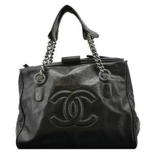 CL Perfect Day Large Leather Tote Bag Black