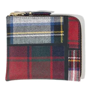 COMME des GARÇONS SA3100 Tartan Patchwork Wallet / Red