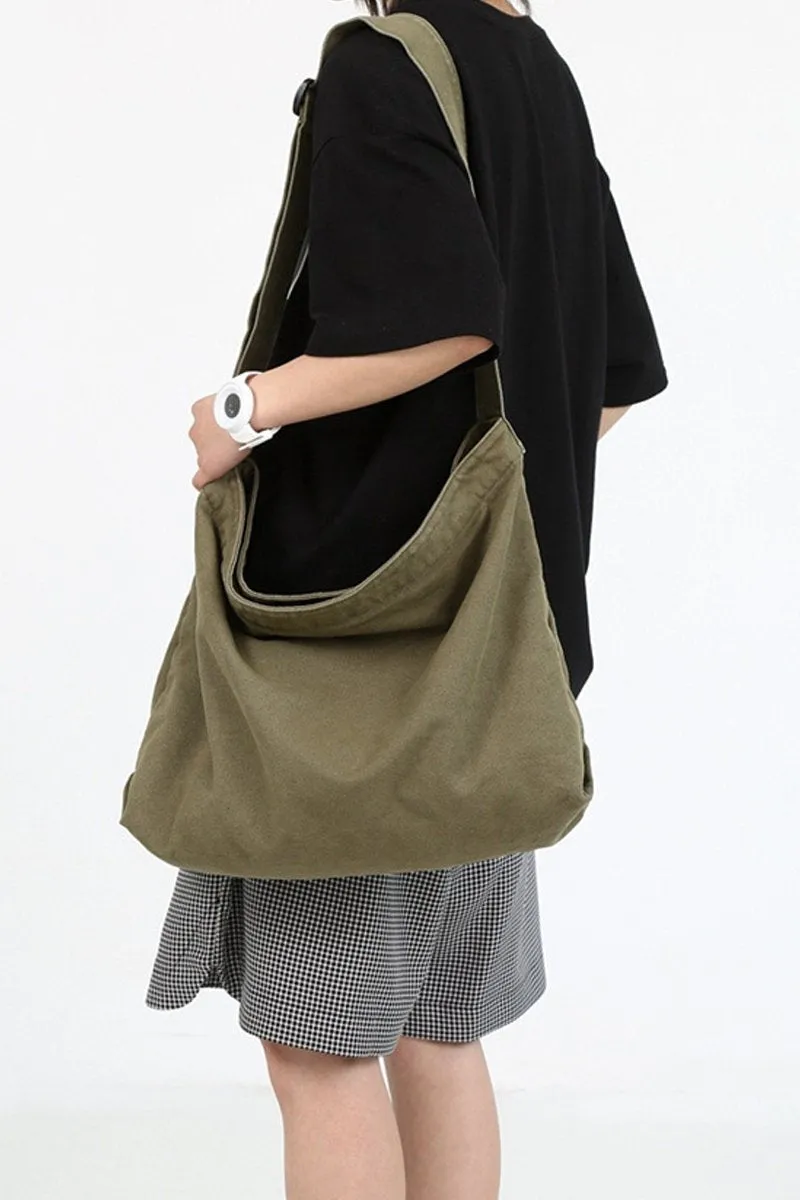 Crossbody Canvas Big Shoulder Bag