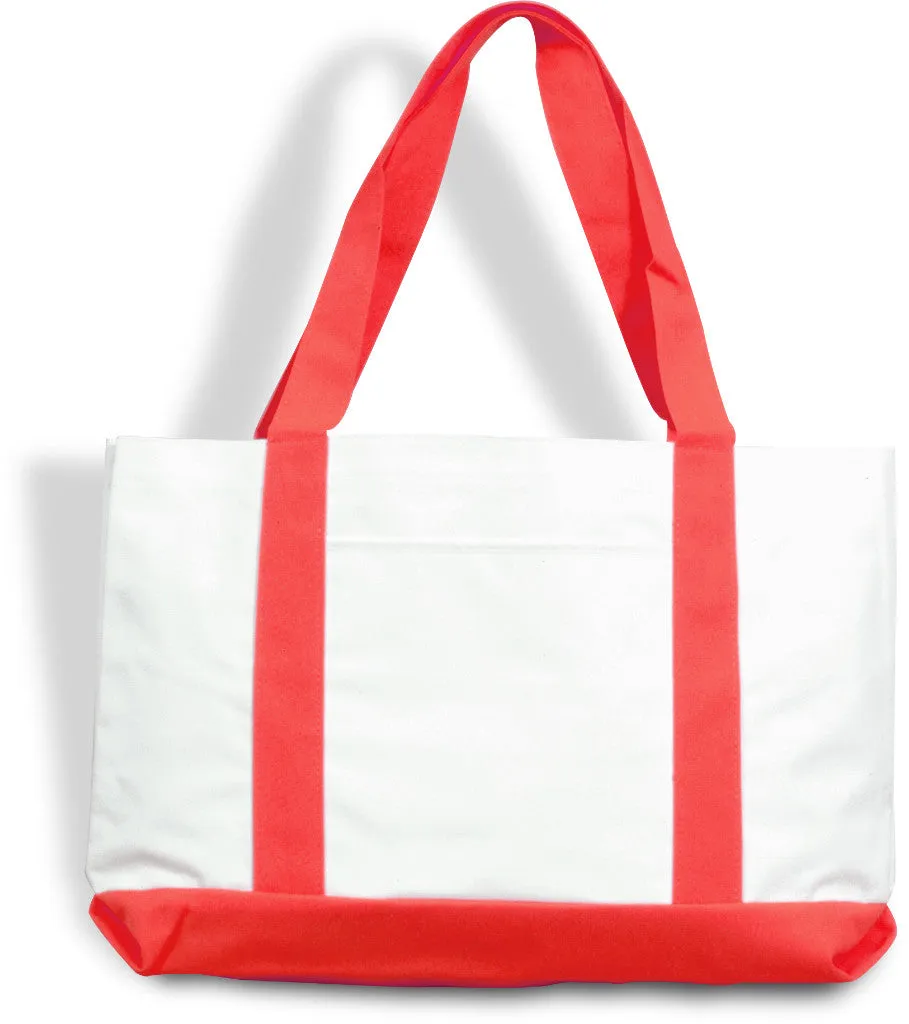 cruiser tote bag - white/red Case of 48