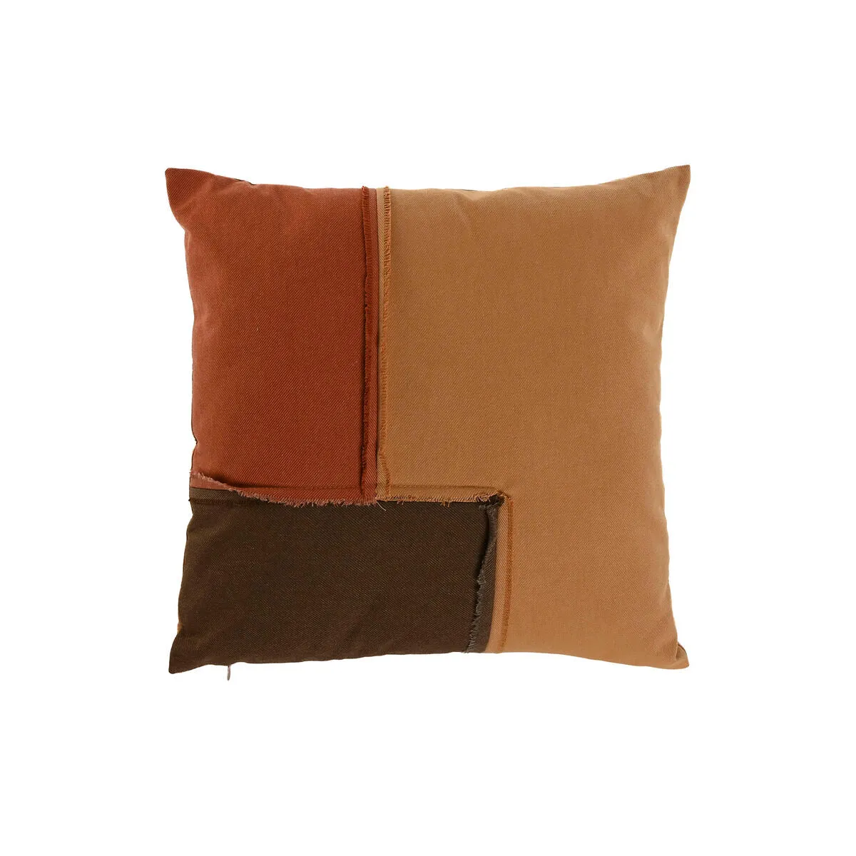 Cushion Home ESPRIT Brown Mustard Terracotta Patchwork Boho 45 x 45 cm