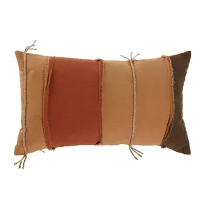 Cushion Home ESPRIT Brown Mustard Terracotta Patchwork Boho 50 x 30 cm