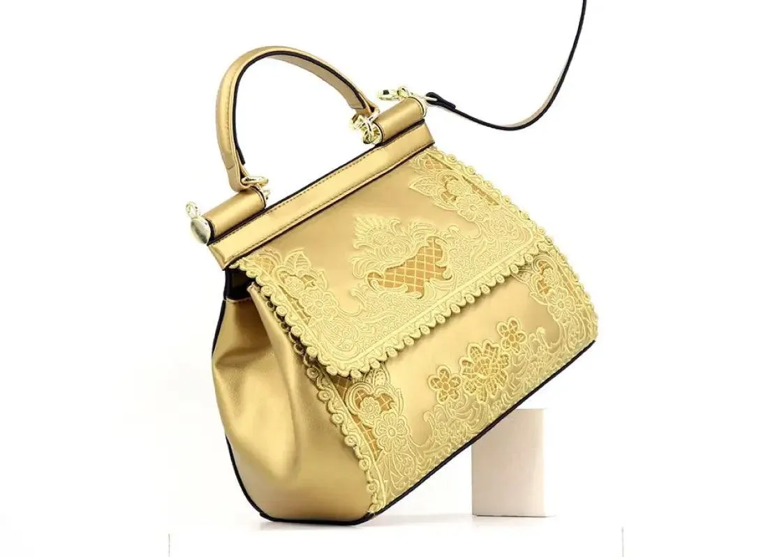 Elegant Hollow Design Handbag