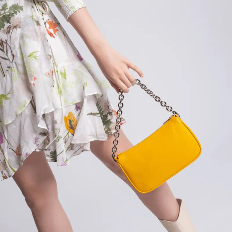 Furla Moon Small Shoulder Bag - Polline Yellow