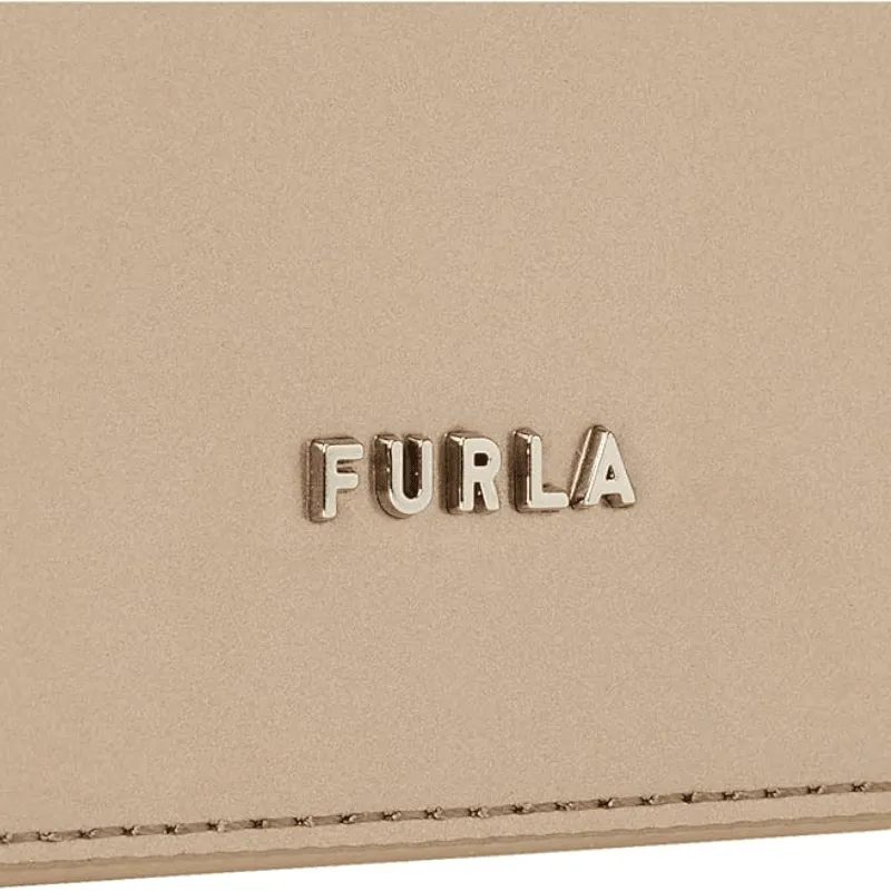 Furla Splendida Micro Crossbody Bag - Taupe Metal