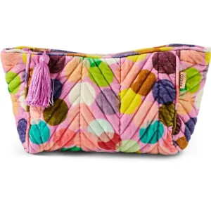 Kip & Co Confetti Pink Velvet Toiletry Bag