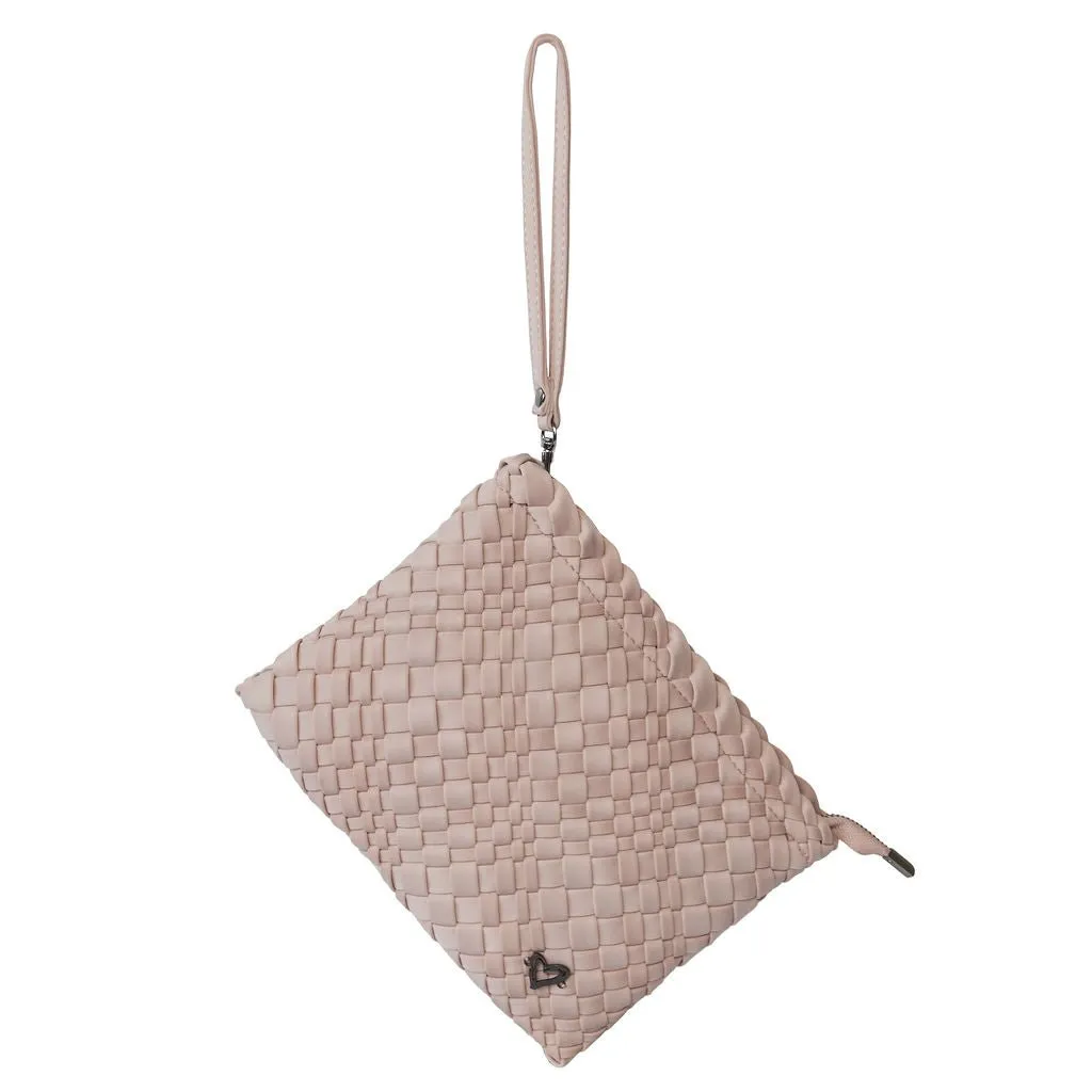 London Large Woven Tote - Dusty Pink