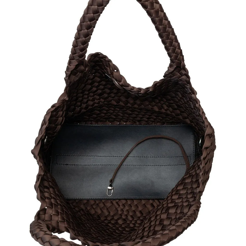 London Large Woven Tote - Espresso