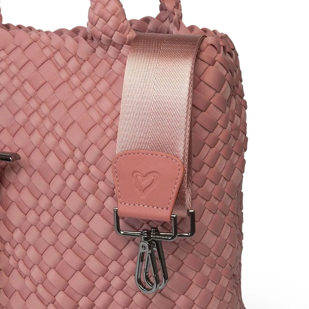 London Large Woven Tote - Rose