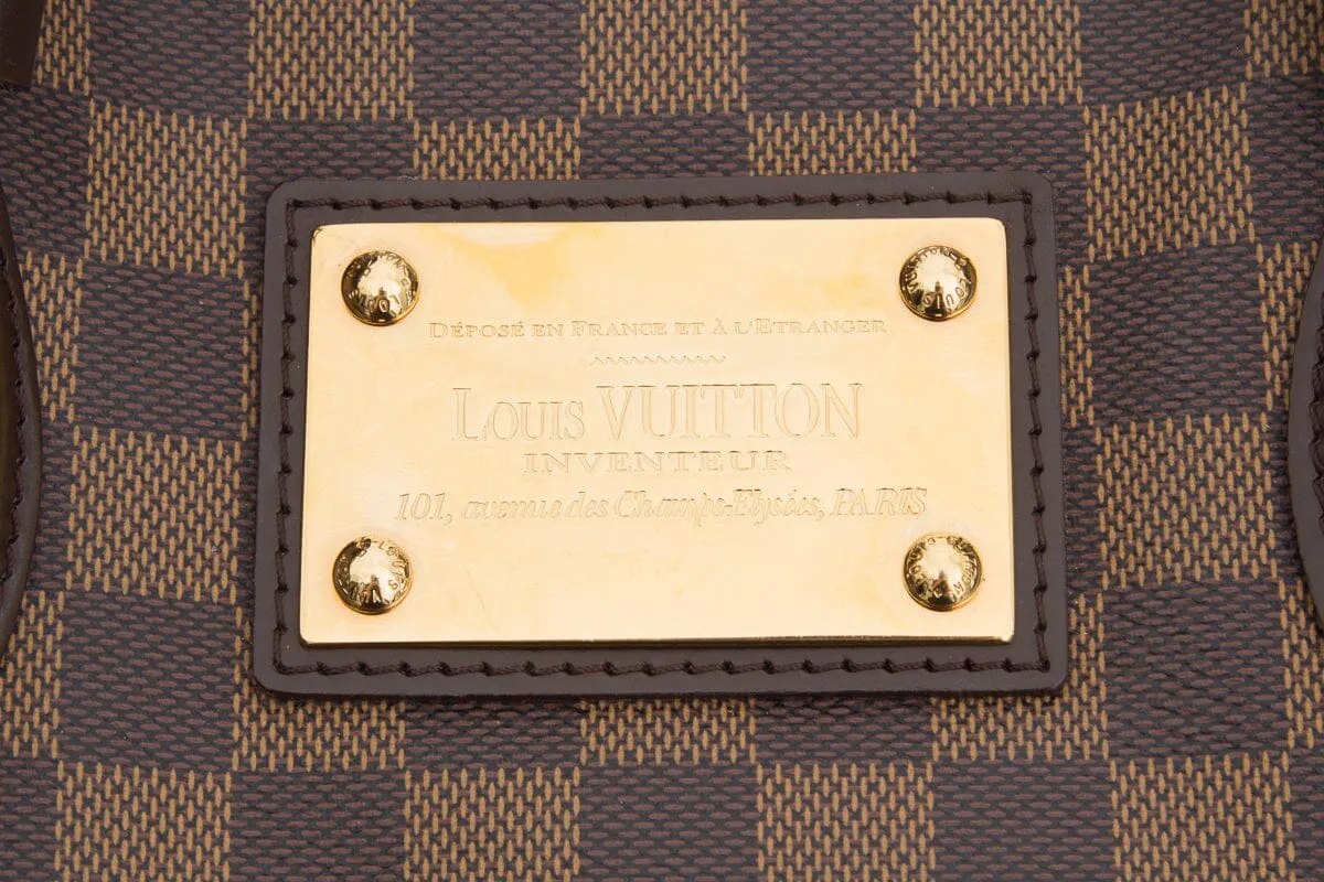 Louis Vuitton 2008 Brown Damier Ebene Hamstead Handbag