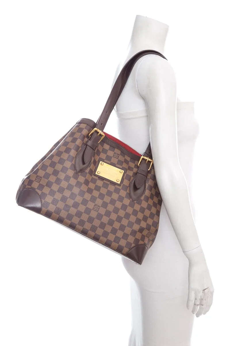 Louis Vuitton 2008 Brown Damier Ebene Hamstead Handbag