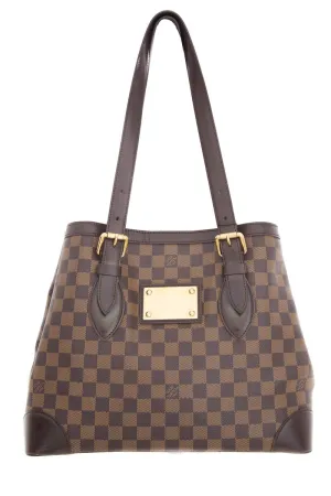 Louis Vuitton 2008 Brown Damier Ebene Hamstead Handbag