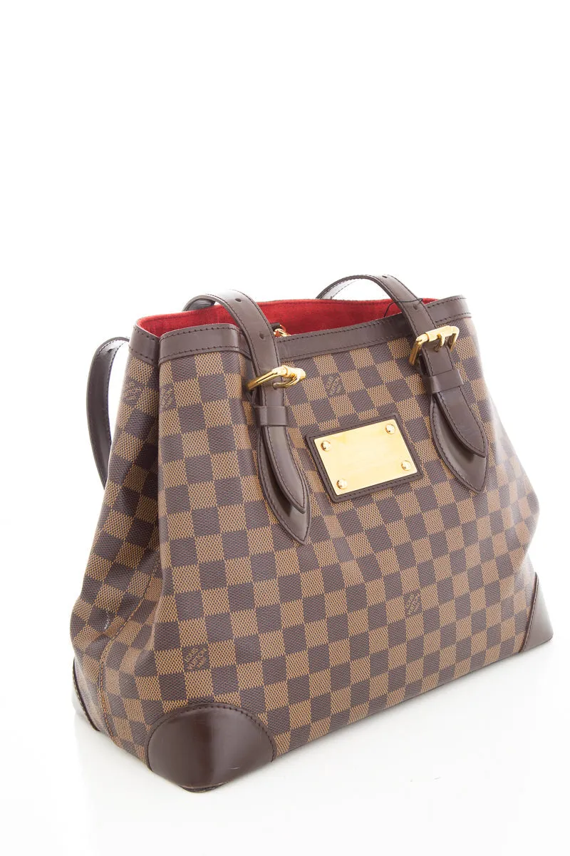 Louis Vuitton 2008 Brown Damier Ebene Hamstead Handbag