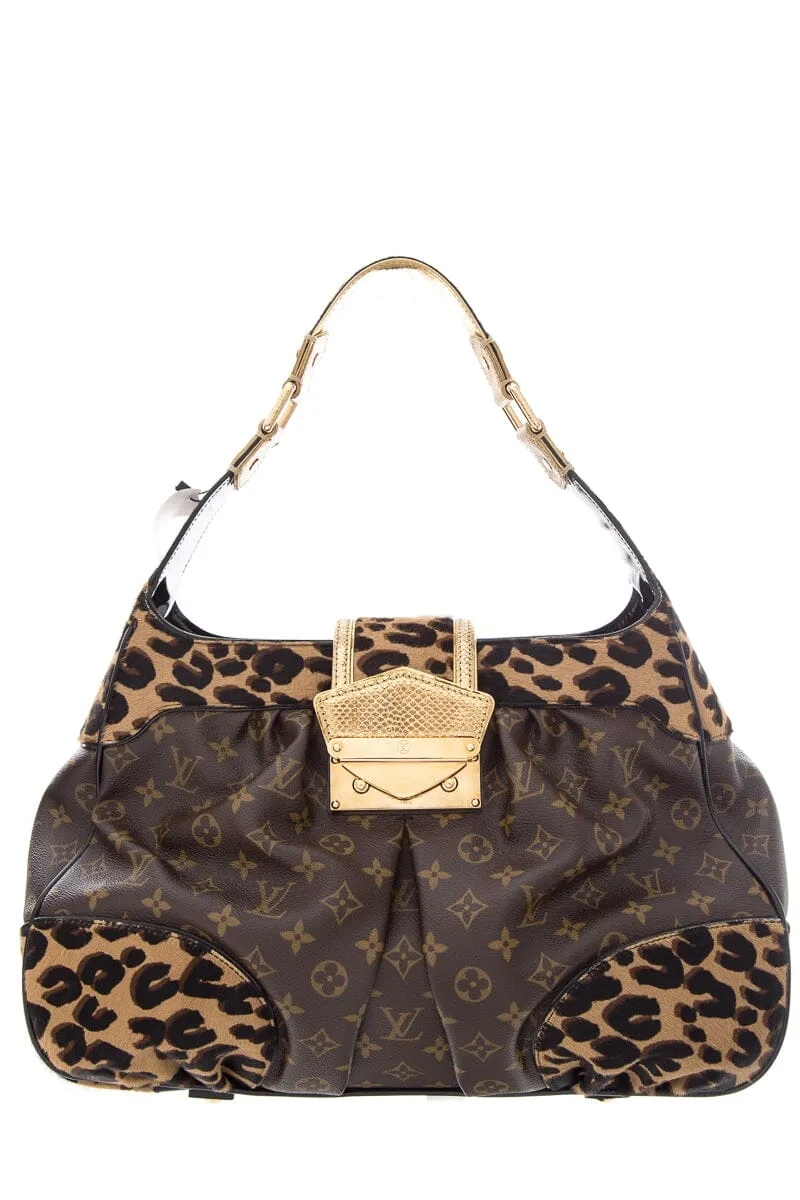 Louis Vuitton Brown Monogram Leopard Polly Handbag