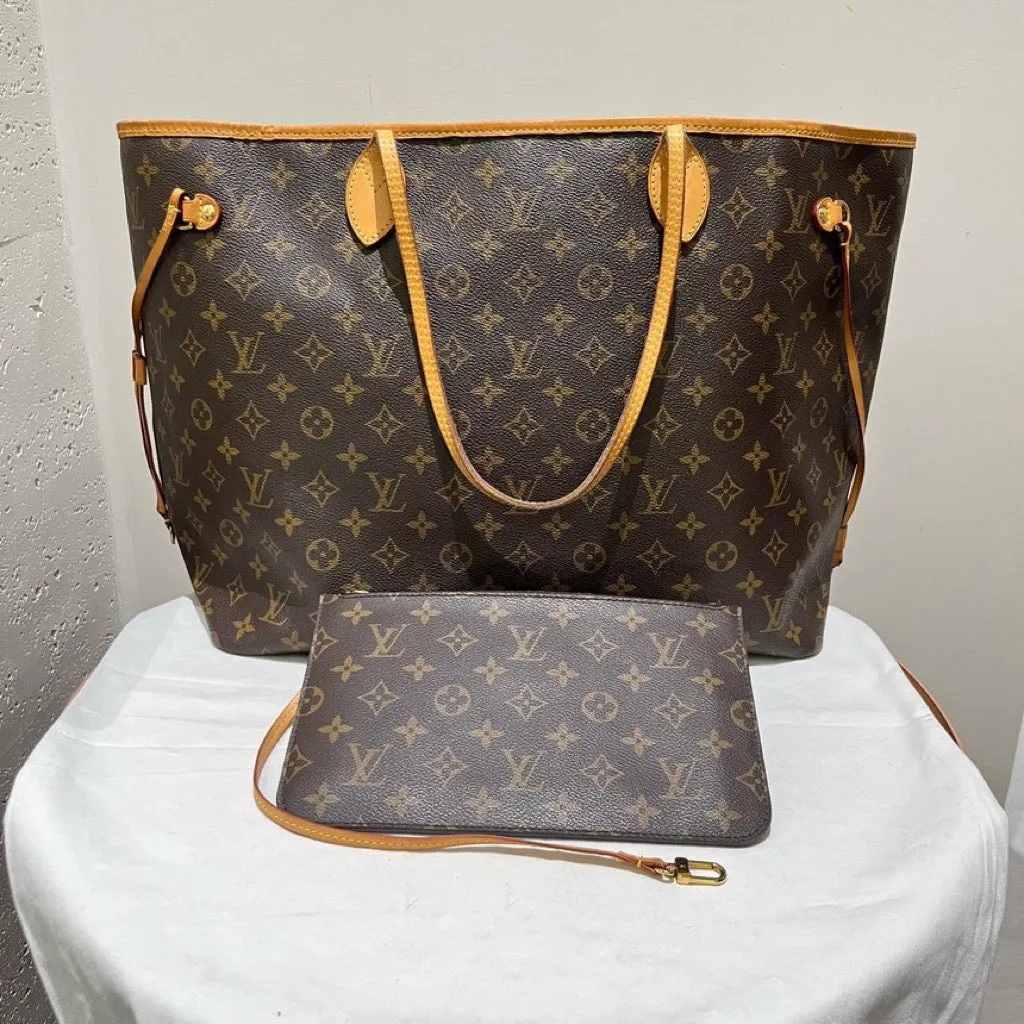 Louis Vuitton Monogram Neverfull GM Tote Bag,Brown