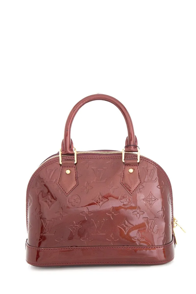 Louis Vuitton Red Patent Leather Vernis Alma Handbag