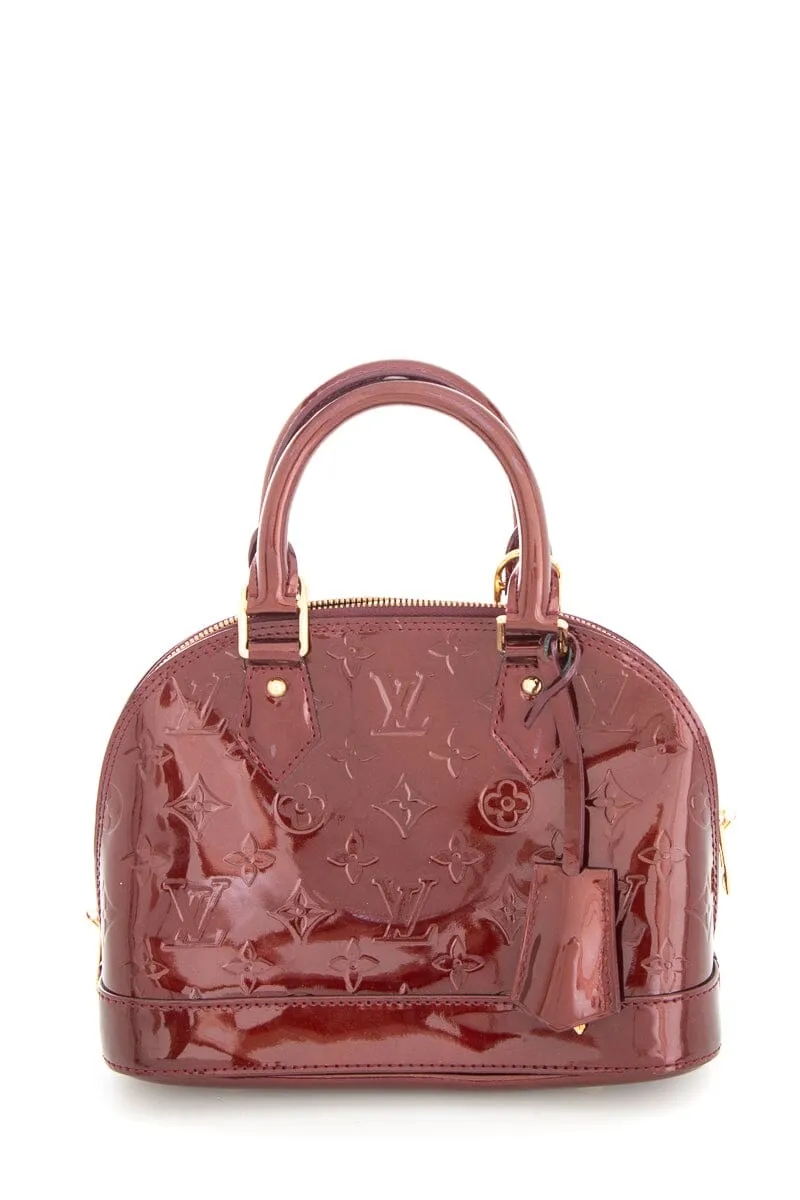 Louis Vuitton Red Patent Leather Vernis Alma Handbag