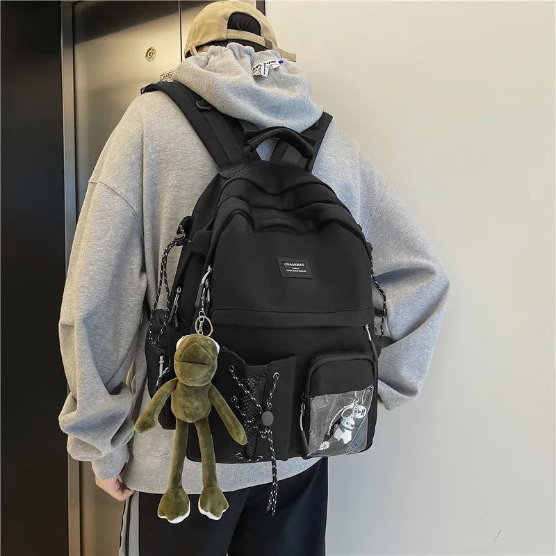 Love Sea Backpack  New Middle School Student Lightweight Women's Schoolbag Female Fashion Simple Large-Capacity Backpack