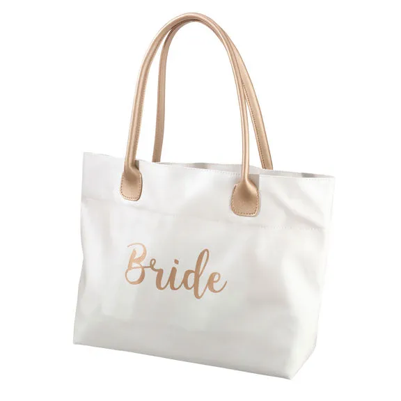 Metallic Gold Bride Tote Bag