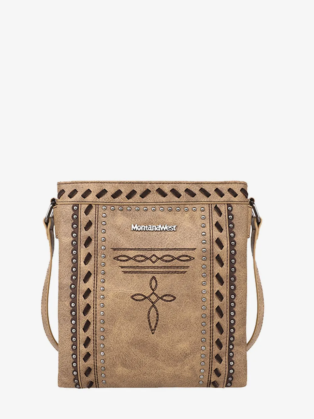 Montana West Whipstitch Studs Concealed Carry Crossbody