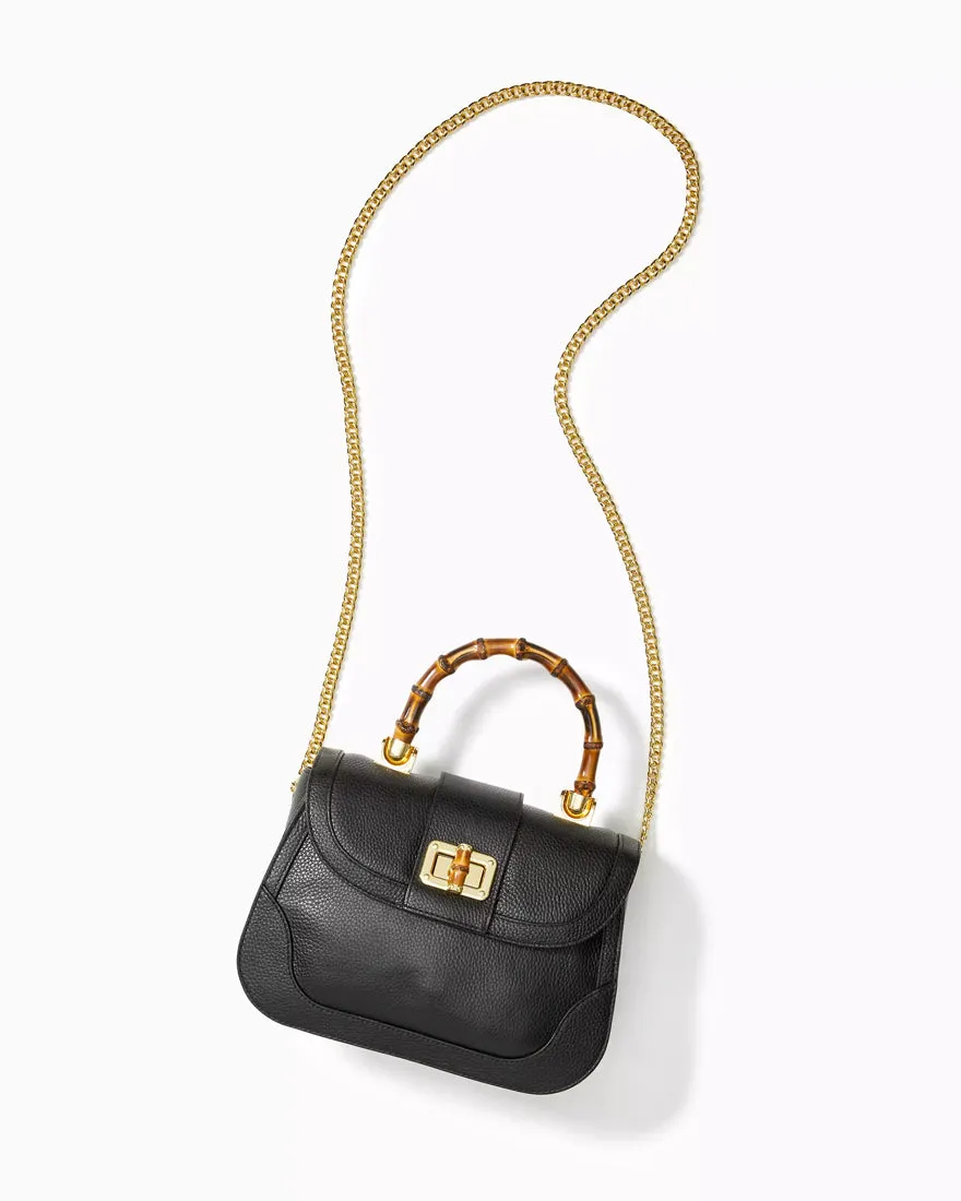 Poncey Leather Top Handle Bag