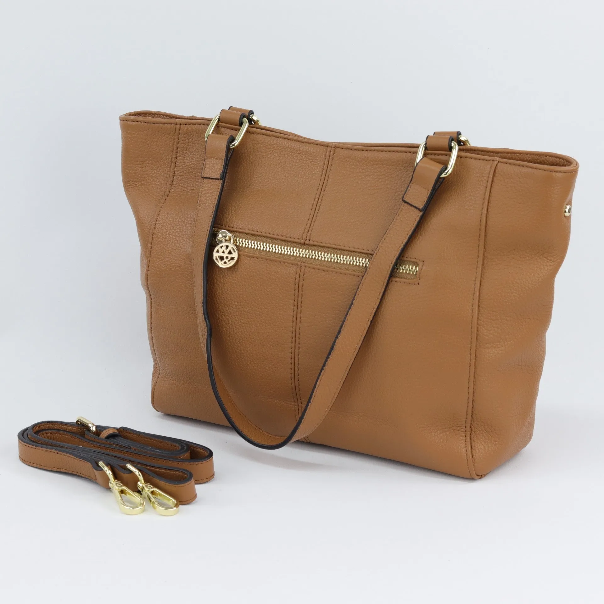 Reanna leather or suede tote