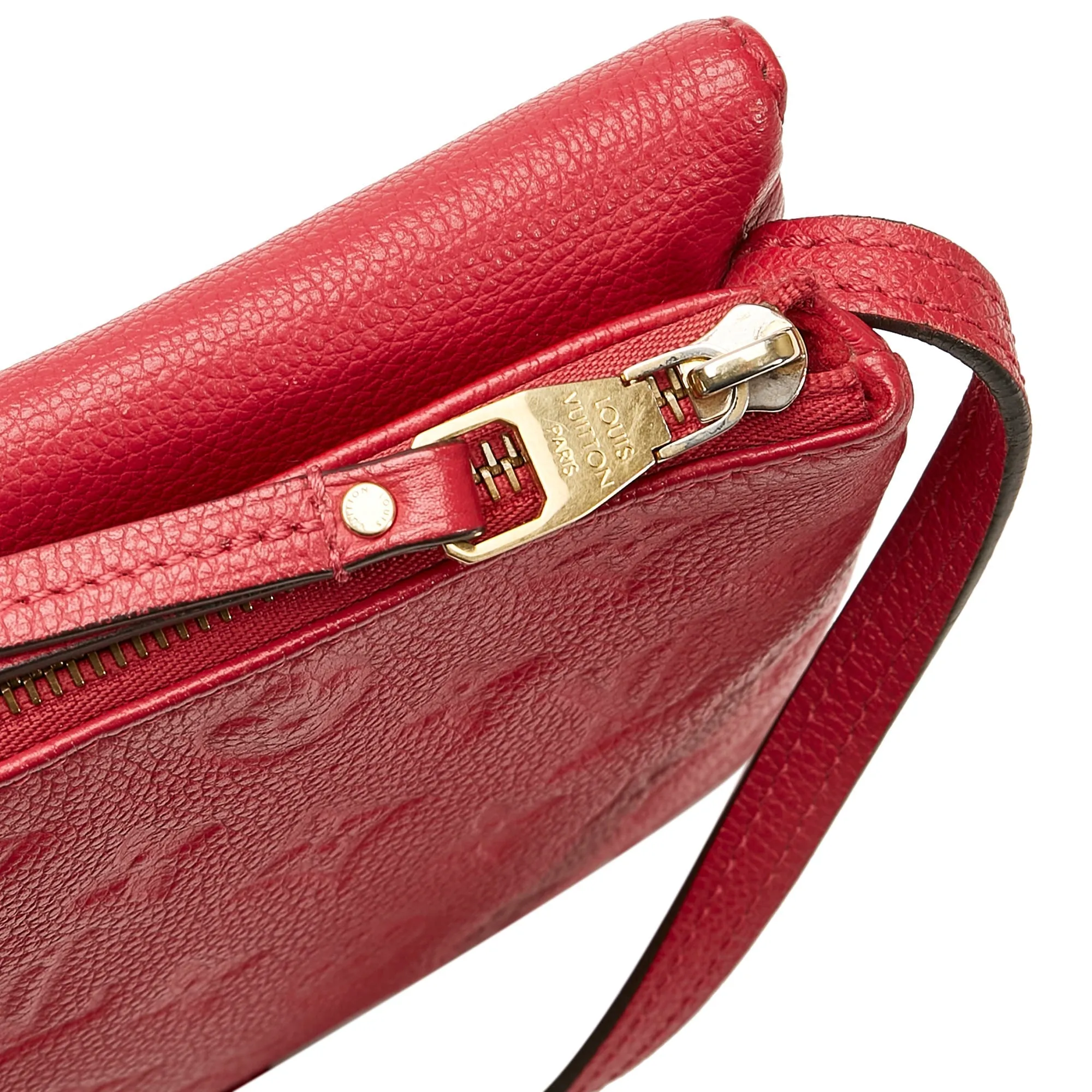 Red Louis Vuitton Monogram Empreinte Twice Crossbody Bag