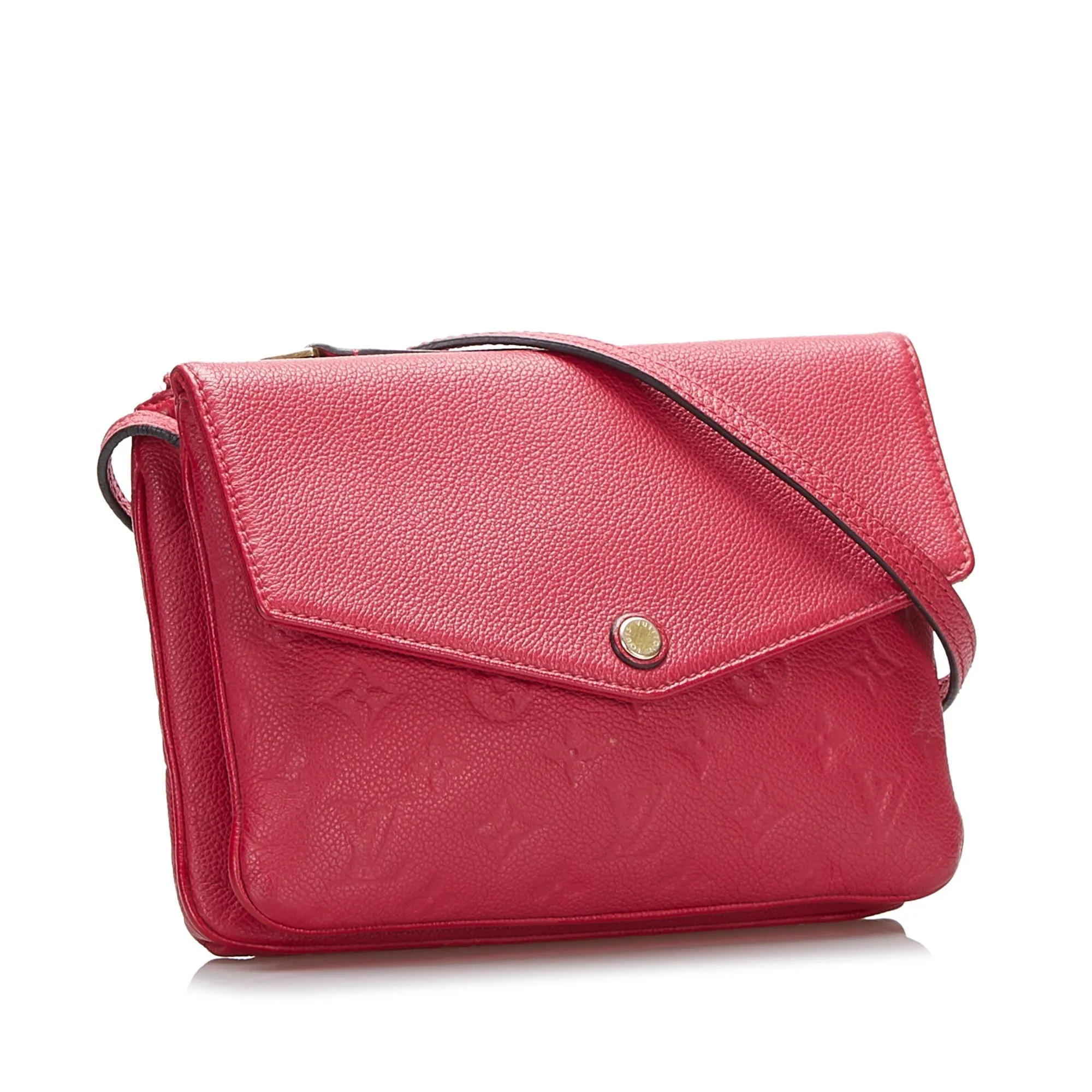 Red Louis Vuitton Monogram Empreinte Twice Crossbody Bag